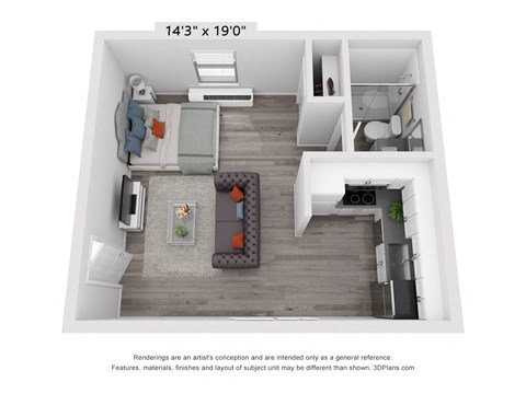 S1 Floor Plan at Elevate 758, Mobile, AL, 36602
